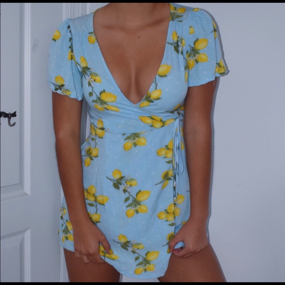 Forever21 Summer Lemon Wrap Dress